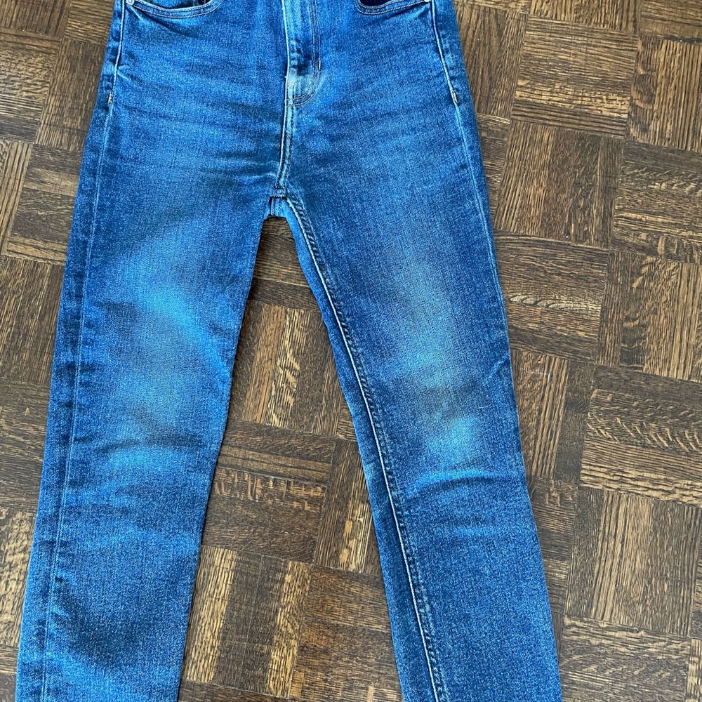 Zara Women's Deep Blue Skinny Warm Jeans